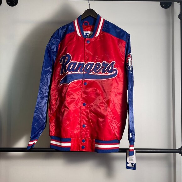 Starter Texas Rangers light weight Satin Jacket size L - Picture 1 of 3